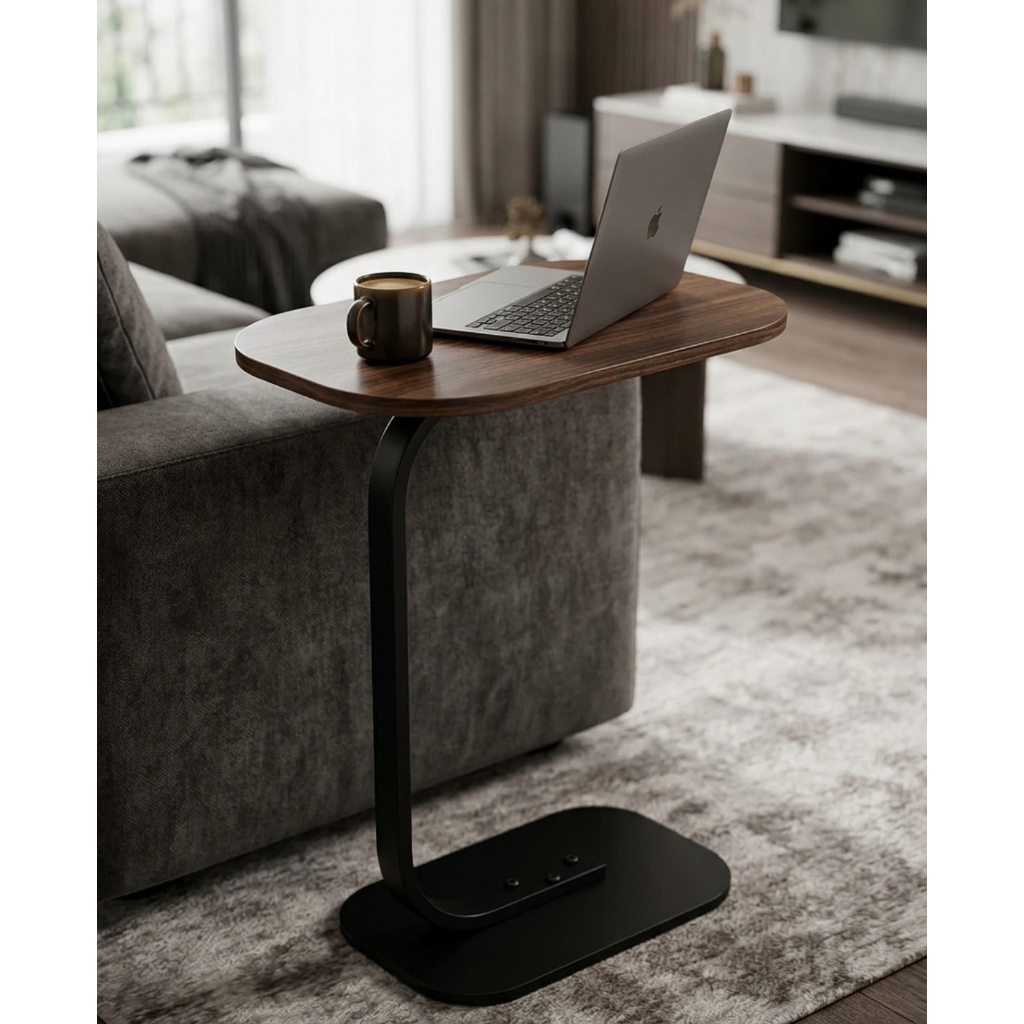 Mesa Lateral De Canto Apoio Sofá Cama Mdf Decoração Notebook