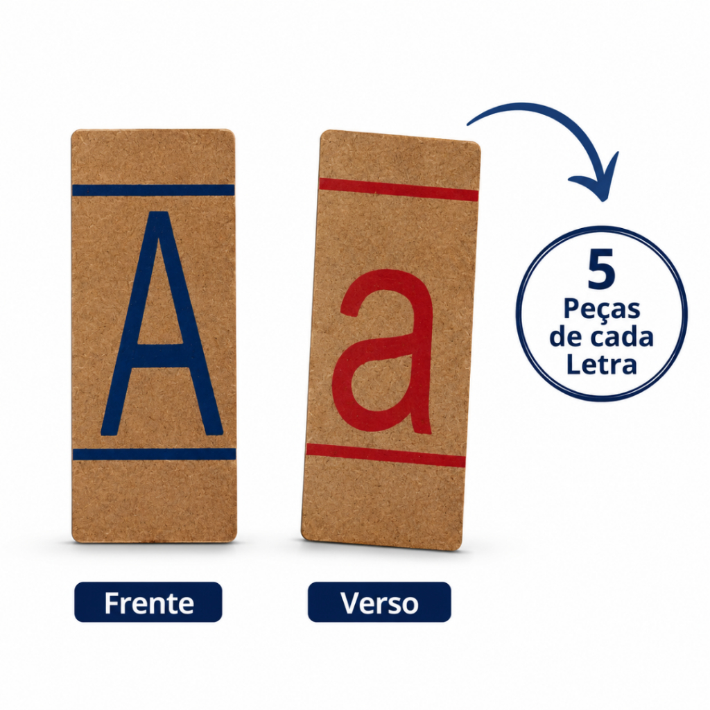 Alfabeto Móvel Degrau Em Mdf 84 Letras Coloridas — imagem 2 de 2
