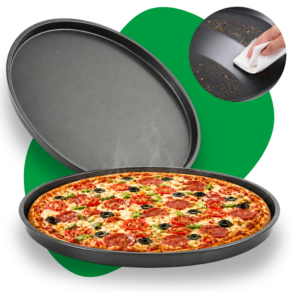 Forma de Pizza Grande Antiaderente Teflon 36cm Bandeja Assadeira Redonda Lanchonete Forno Resistente
