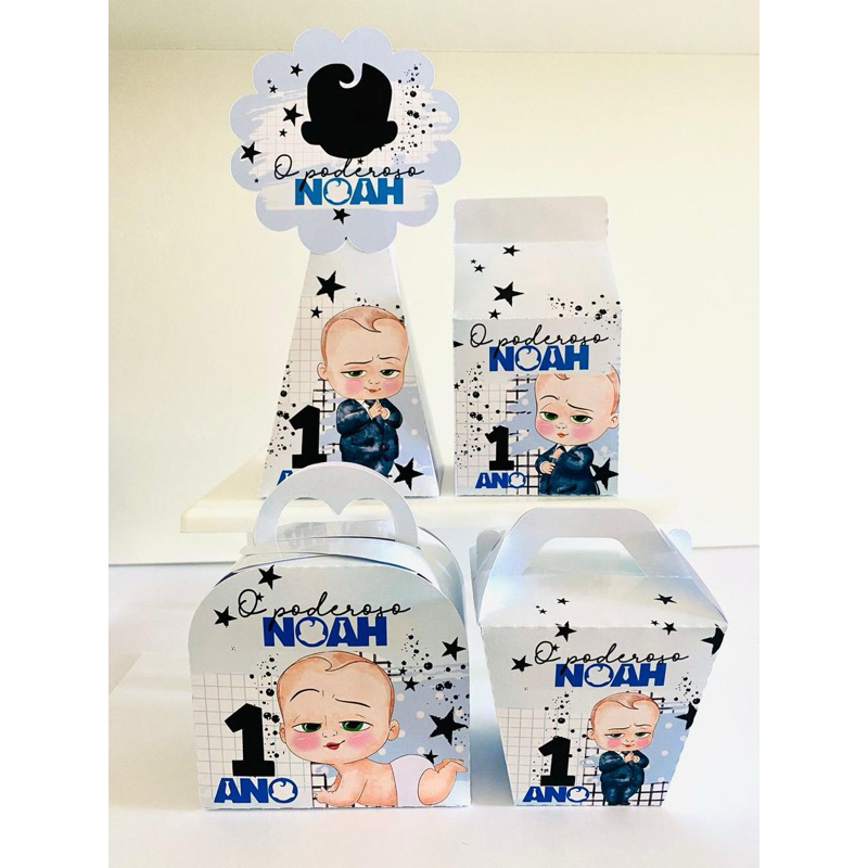 Kit Caixa Personalizadas Poderoso chefinho - PEGUE E MONTE | Mesversarios, Aniversários, Festa | Infantil