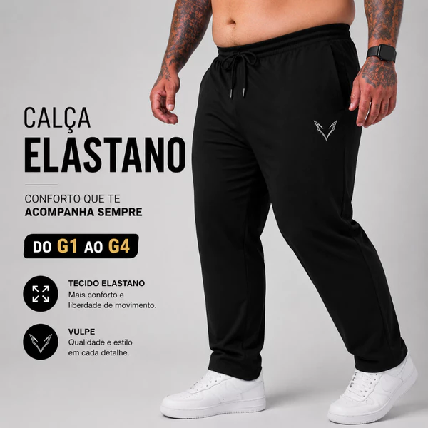 Kit 2 e 1 unidade Calça Jogger Masculina G1 ao G3 Plus Size Helanca Slim Esportiva para Academia