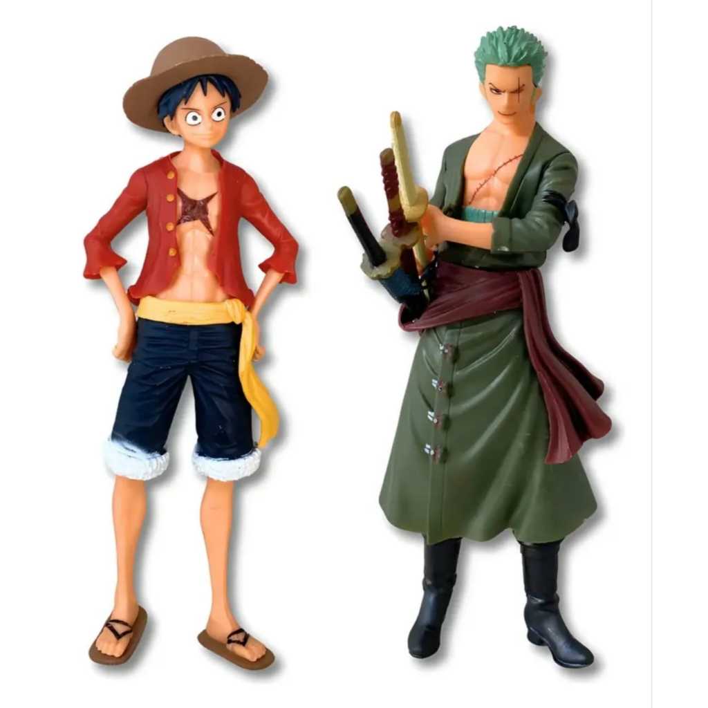 Boneco Action Figure One Piece Luffy Zoro Sanji Ace Marco sabo  Bando do chapéu de Palha 17CM