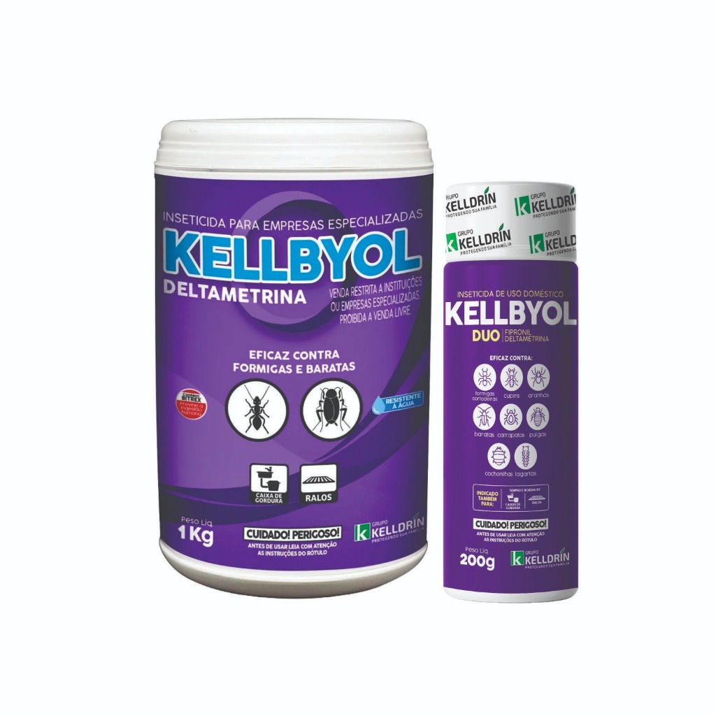 Kelldrin Kellbyol Mata Barata 1kg Pia Ralo Caixa De Gordura Sanitário á prova dágua Antipulga Carrapato Formiga
