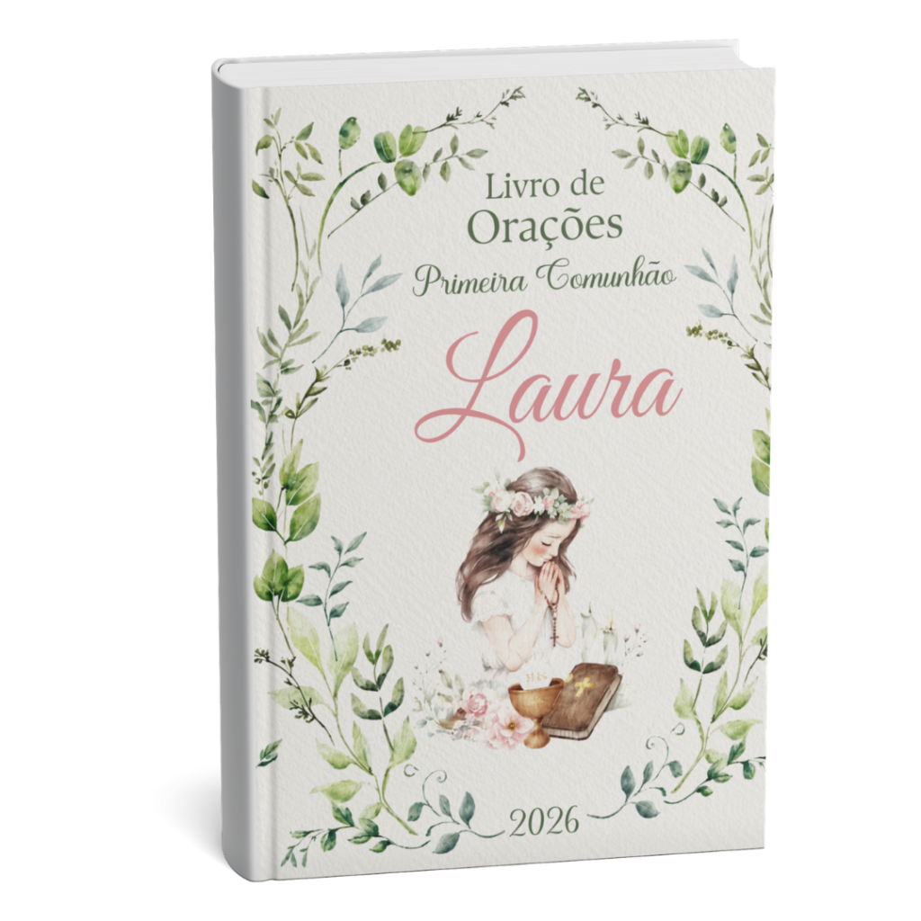 Kit Livrinhos de Oração/Batizado/Comunhão/Eucaristia – Lembrancinhas Religiosas Personalizadas