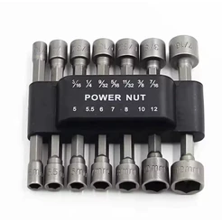 Kit Bits Soquete Canhão Sextavado Parafusadeira 5 A 13mm