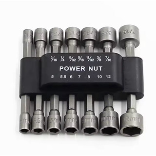 Kit Bits Soquete Canhão Sextavado Parafusadeira 5 A 13mm