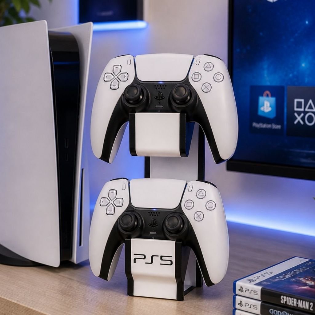 Suporte Controles PS5 PS4 Base Setup Gamer Dualsense Dualshock de Mesa