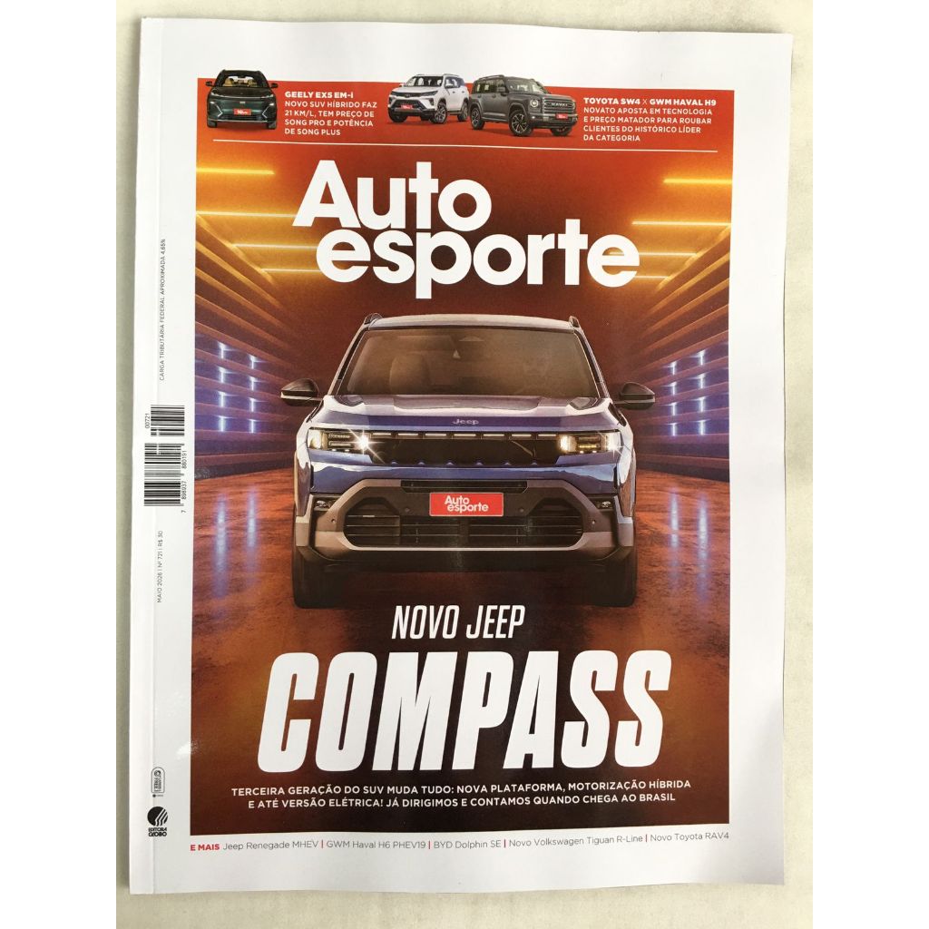 Revista Auto Esporte 721 Maio 2026 Novo Jeep Compass