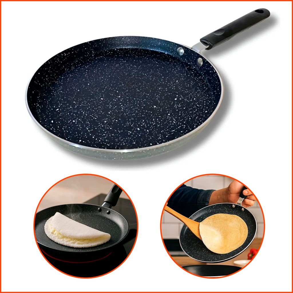 Panquequeira Tapioqueira 22cm Antiaderente Teflon não gruda – Panqueca, Tapioca e Crepioca indução e gás