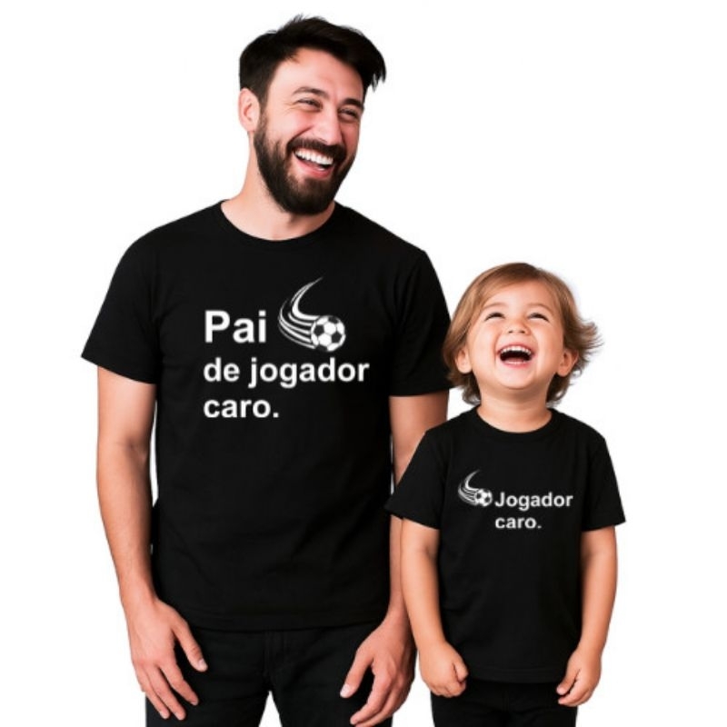 Kit Tal Pai Tal Filho Pai de Jogador Caro Camisetas Divertidas ⚽👨‍👦