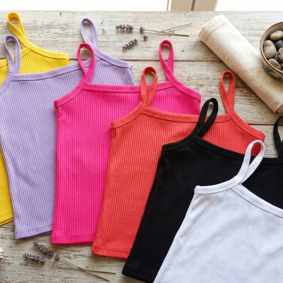 Kit Blusa Regata Feminina Alcinha Em Malha Canelada Blogueira