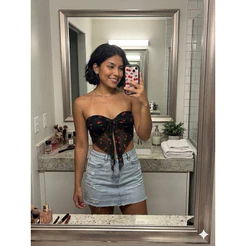 Cropped Feminino Premium com Forro no Busto Tule Elastano
