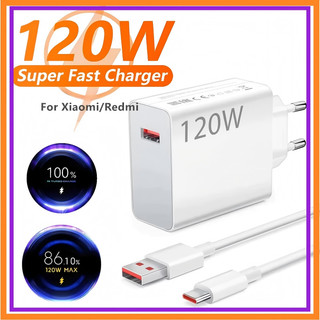 Carregador 120W Completo Turbo Cabo USB + TIPO C    Xiaomi
