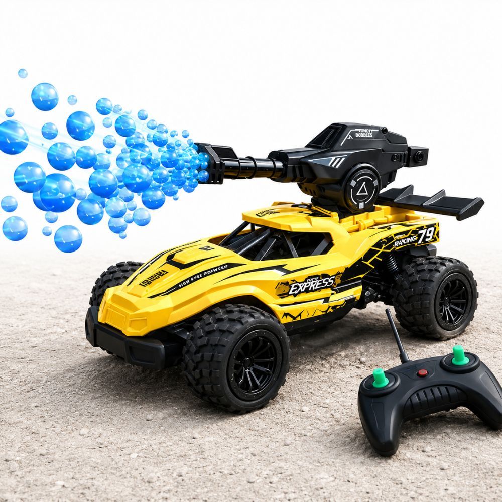 Carrinho Controle Remoto Lançador Bolinha Gel Brinquedo Infantil Recarregável Off Road