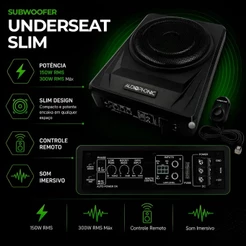 Caixa Amplificada Audiophonic Subwoofer Bas 3.0 8 Pol 300w