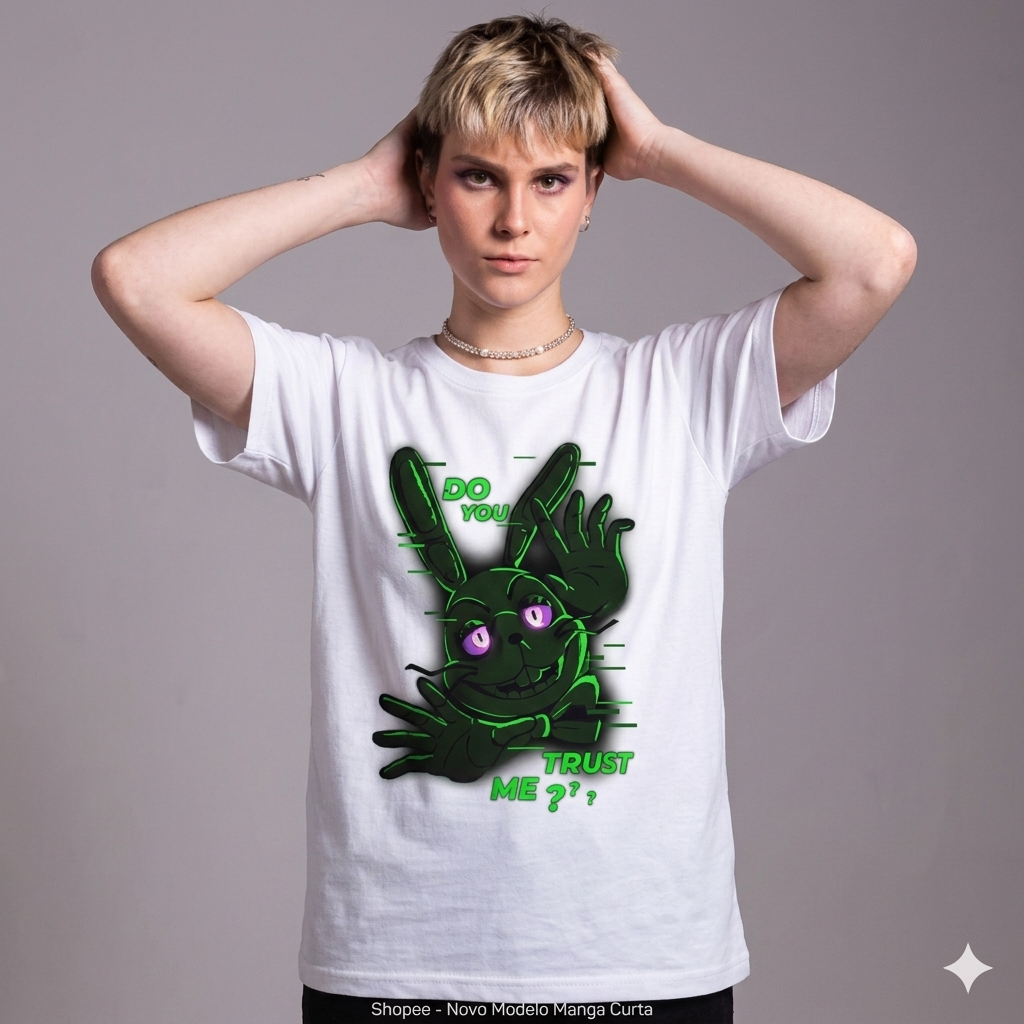 camiseta algadao 30.1 coelho voce acredita em mim coelho doido.