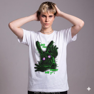camiseta algadao 30.1 coelho voce acredita em mim coelho doido.