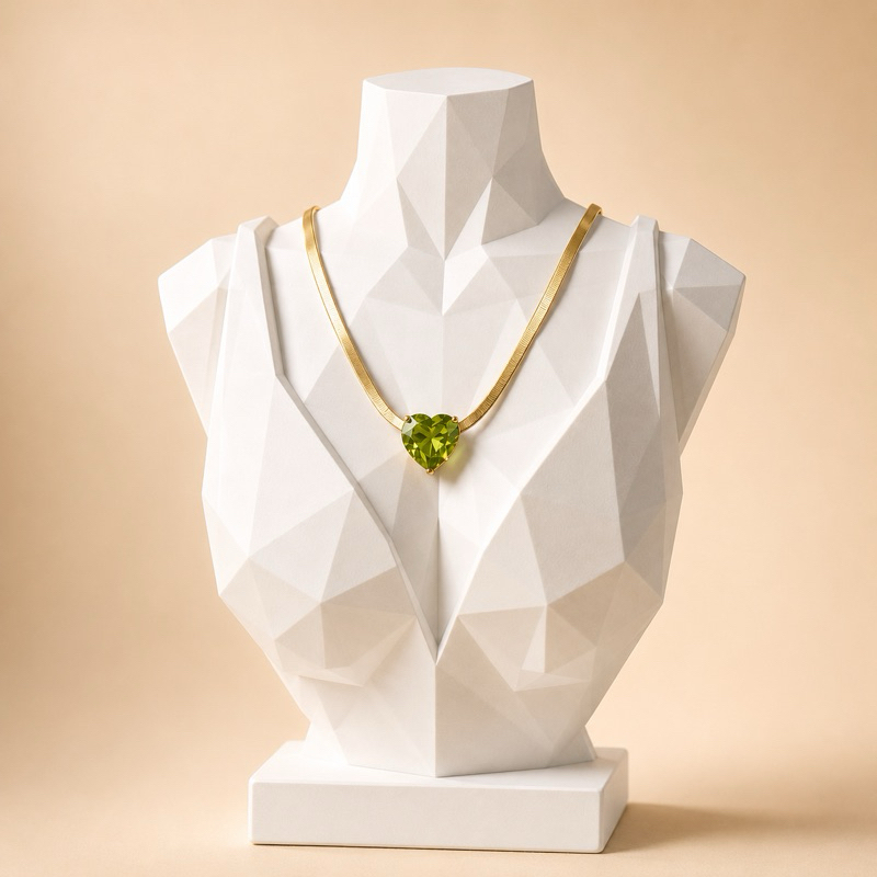Expositor de Colar Busto Lowpoly Porta Joias e Gargantilhas Organizador Elegante Feminino