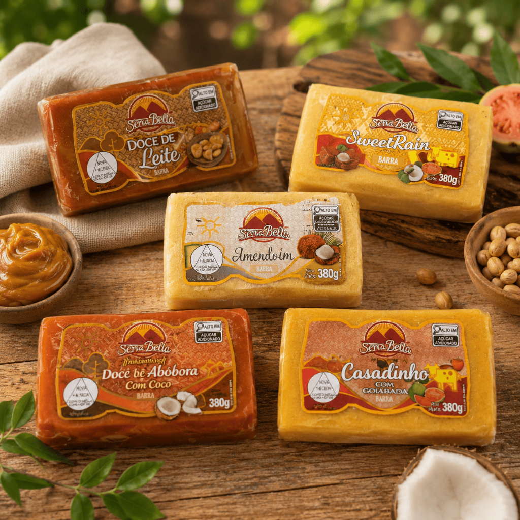 Doce em Barra Serra Bella 380g – Escolha Entre Doce de Leite, Casadinho, Abóbora com Coco e Mais
