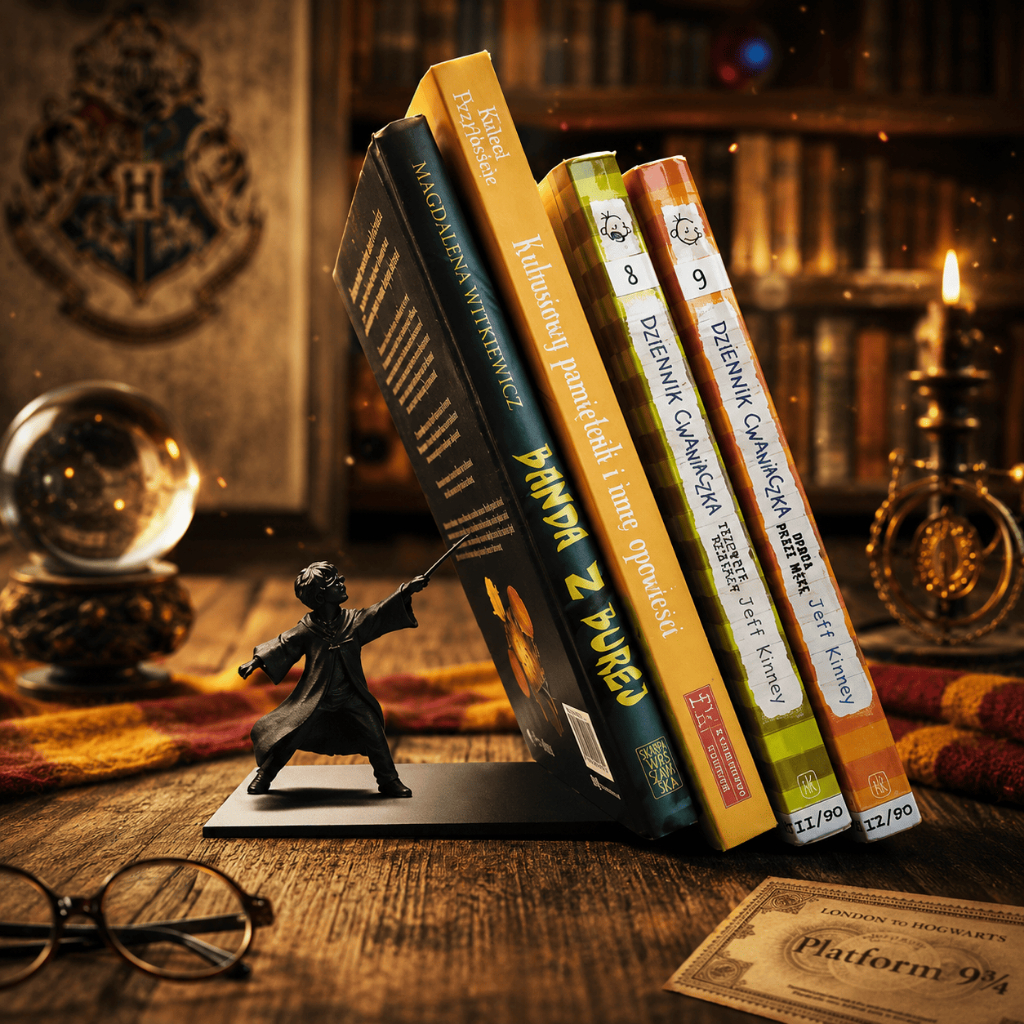 Suporte Aparador de Livros Harry Potter Decoração Geek Organizador de Estante Decorativo Leitores