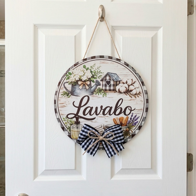 Guirlanda Porta Rústica Lavabo 20cm