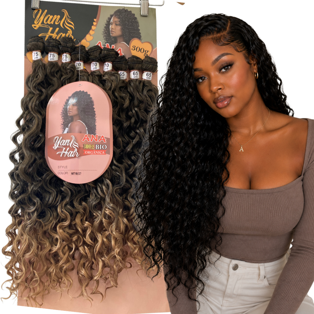 Cabelo Cacheado Ana Bio Orgânico 75cm 300g Volume Natural
