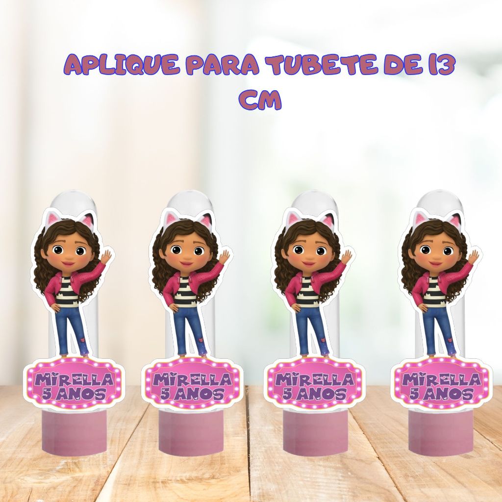Apliques para Tubete Personalizados Casa mágica da Gaby | Qualquer Tema | Festa Infantil | Lembrancinhas