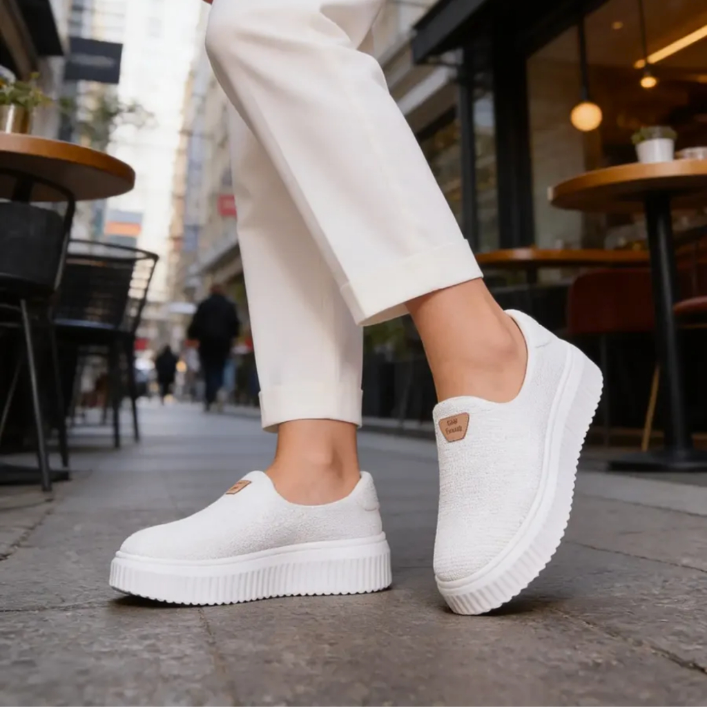 Tênis Feminino Calce Fácil Ortopédico Esportivo Academia Slip On Casual confortável
