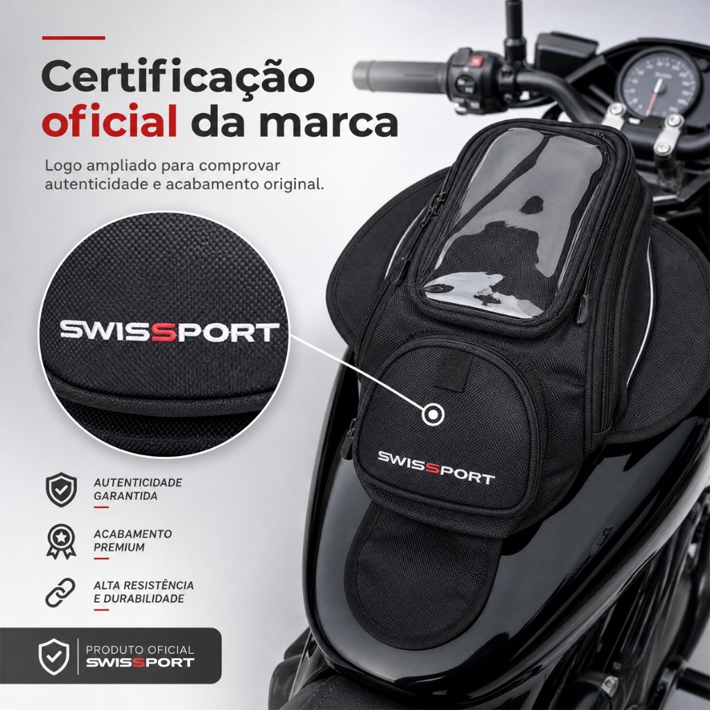 Alforge Masculina Tanque Moto Imãs Reforçada · foto 2
