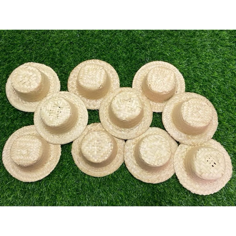 Kit Com 10 Chapéu De Palha De Boneca | Mini | Decorações Festa Junina, Mesa, Docinhos, Paçoca, Tubetes, Paredes | São Jo
