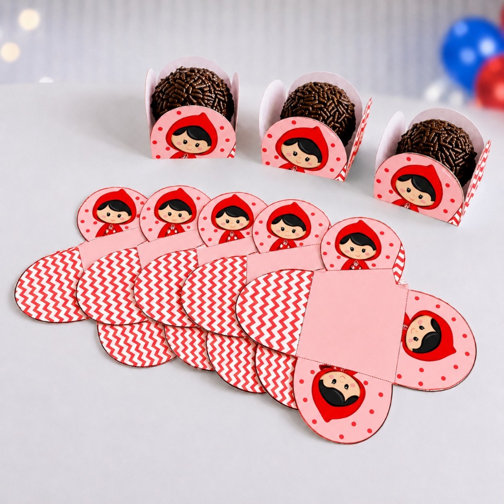 Forminha de Doces Chapeuzinho Vermelho Personalizada no Tema /Lembrancinha de Festa /Aniversário