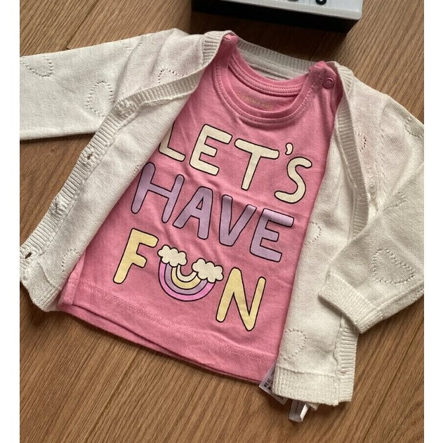 Blusa de Linho e camiseta Importada Primark 0-3 meses
