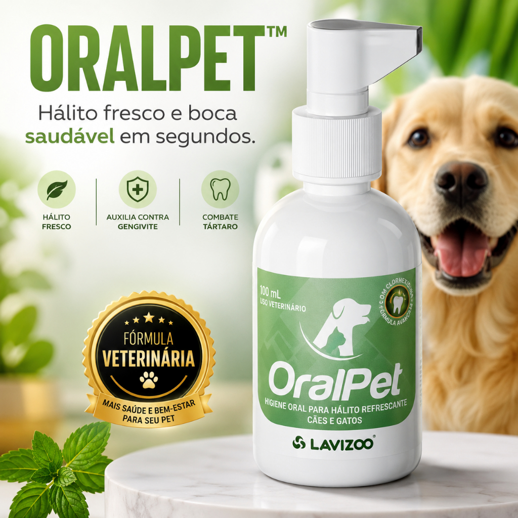 OralPet Lavizoo 100ml Spray Anti Tartaro Previne a Gengivite