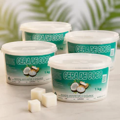 Kit 4kg Cera de Coco pra Velas 100% Natural Solven - Velas Aromáticas promocional Kit com 4 kilos.