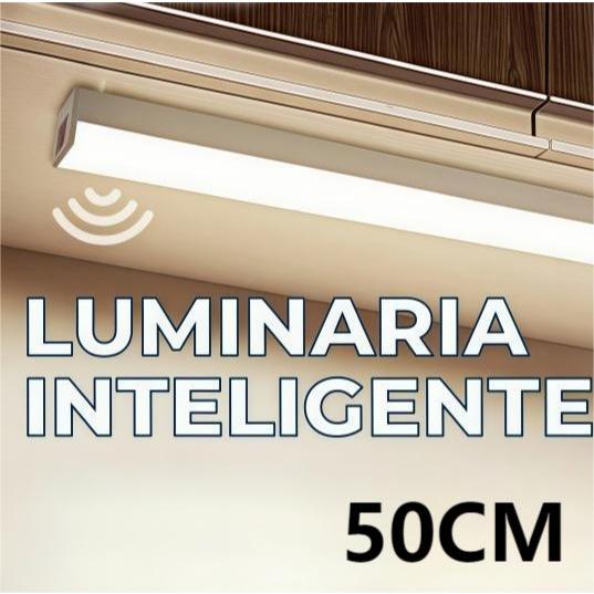 50cm Luminaria LED Luz Noturna Sem Fio Com Sensor Inteligente Luz Guarda Roupa Quarto Recarregável