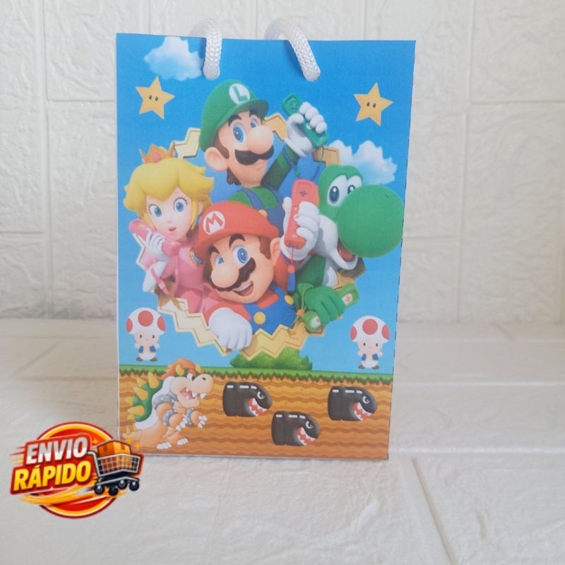 Sacolinha Super Mario Personalizada| Festa Infantil|Lembrancinhas|Aniversário|mesversário|supresa