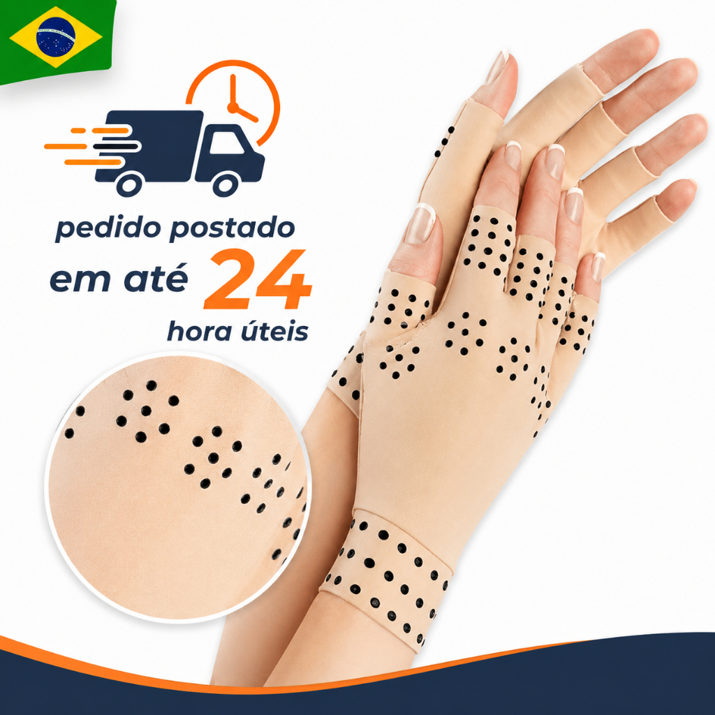 Luvas Magnéticas Para Alívio De Dores E Artrite Nas Mãos Marca