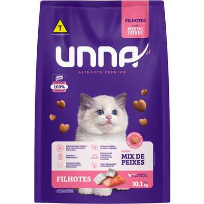 Ração Unna Mix de Peixe Para Gatos Filhote 10.1 kg (Max 1 Pct. por pedido)