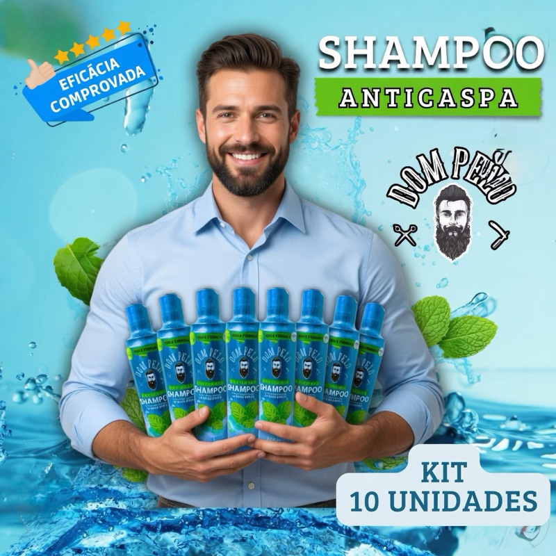 10x Shampoo ANTICASPA Dom Pelo ENVIO IMEDIATO