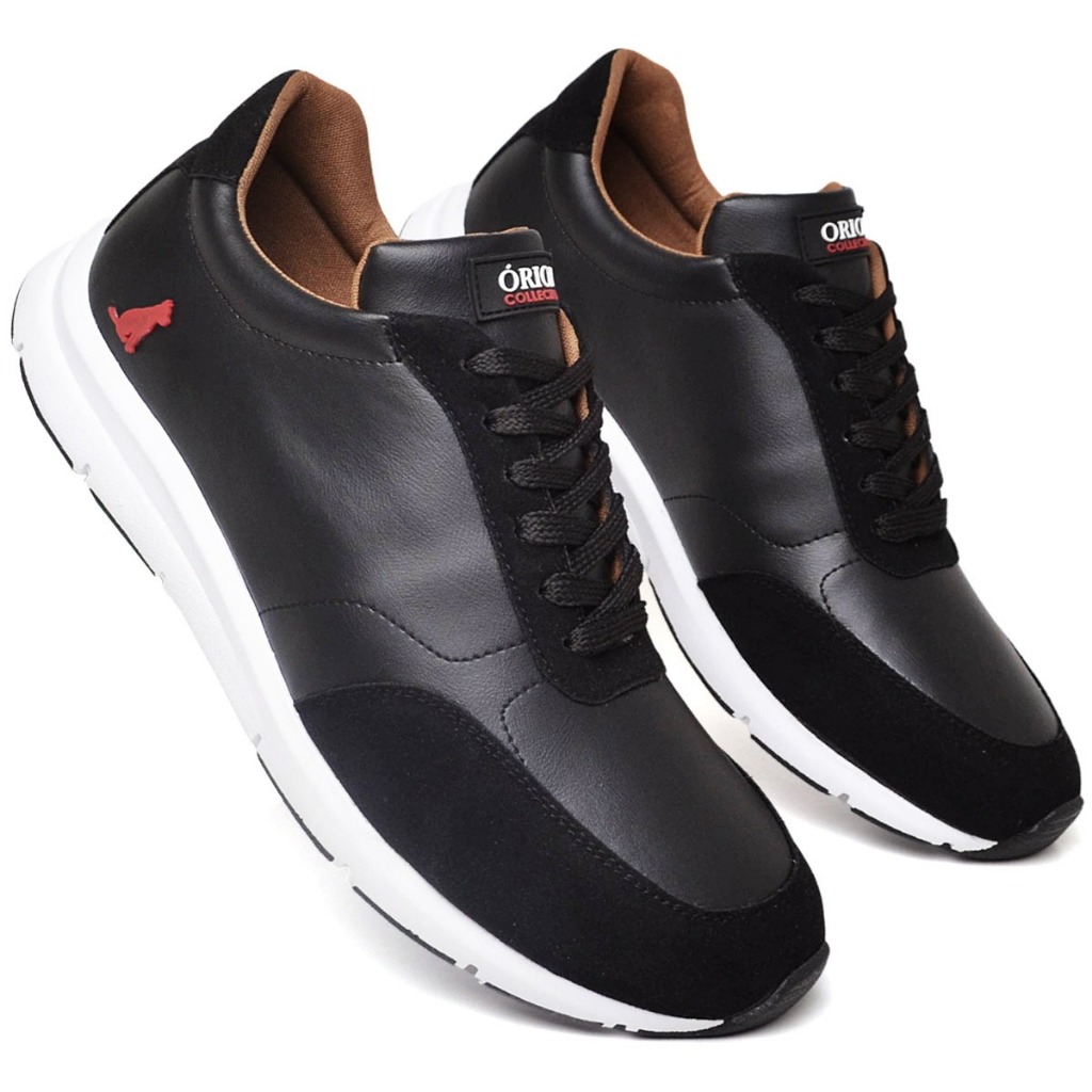 Tenis Masculino Esporte Fino Casual Confortável Sapatenis Social Dia Pais Namorados Couro Trabalho