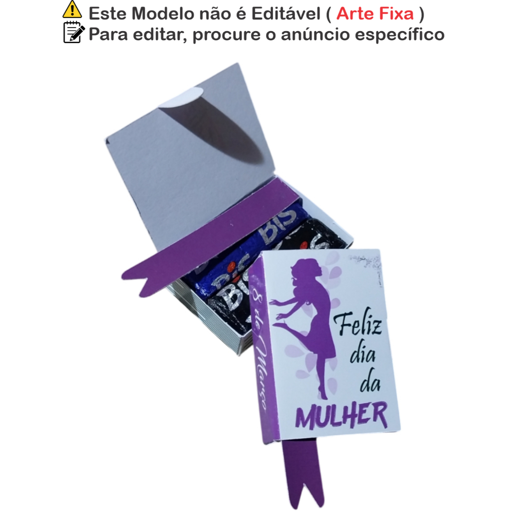 Lembrancinhas Dia da Mulher – Mini Livro Porta Bis Elegante | Lembrança delicada feminina - silhueta lilás - cod sL 01