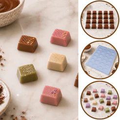 1~10 Forma Simples Bombom Mini 30 - (B6) em Acetato BWB Para Bombom e Doces de Chocolate e Confeitaria.(CHOCO)
