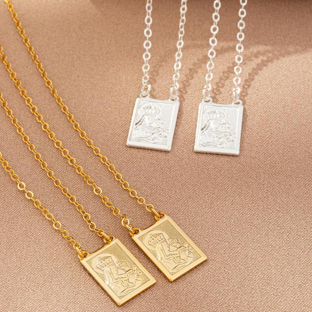 Colar Escapulário Santo Jesus Nossa Senhora do Carmo Banhado A Ouro18k Ou Prata 990
