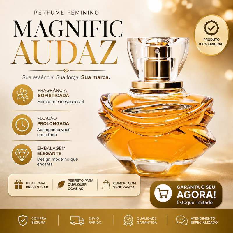 Eudora Magnific Audaz Eau de Parfum 75ml Feminino Original Eudora