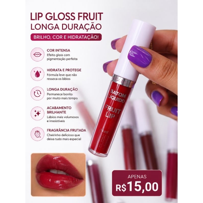 lip gloss fruit longa duração