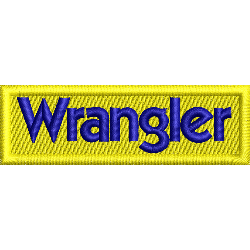 Patch Bordado Wrangler 8cm Termocolante Costura Velcro Pronta Entrega