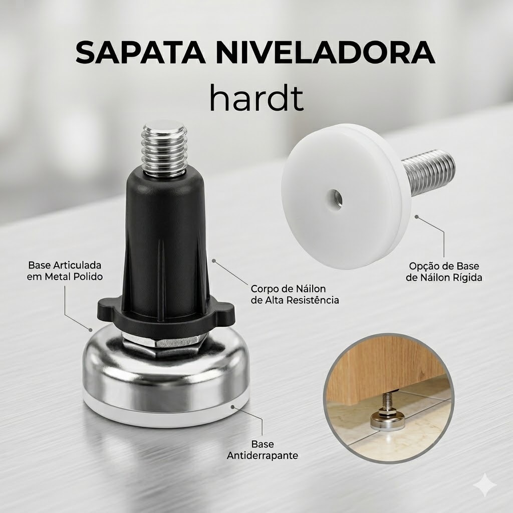 kit 8 pé nivelador sapata Hardt