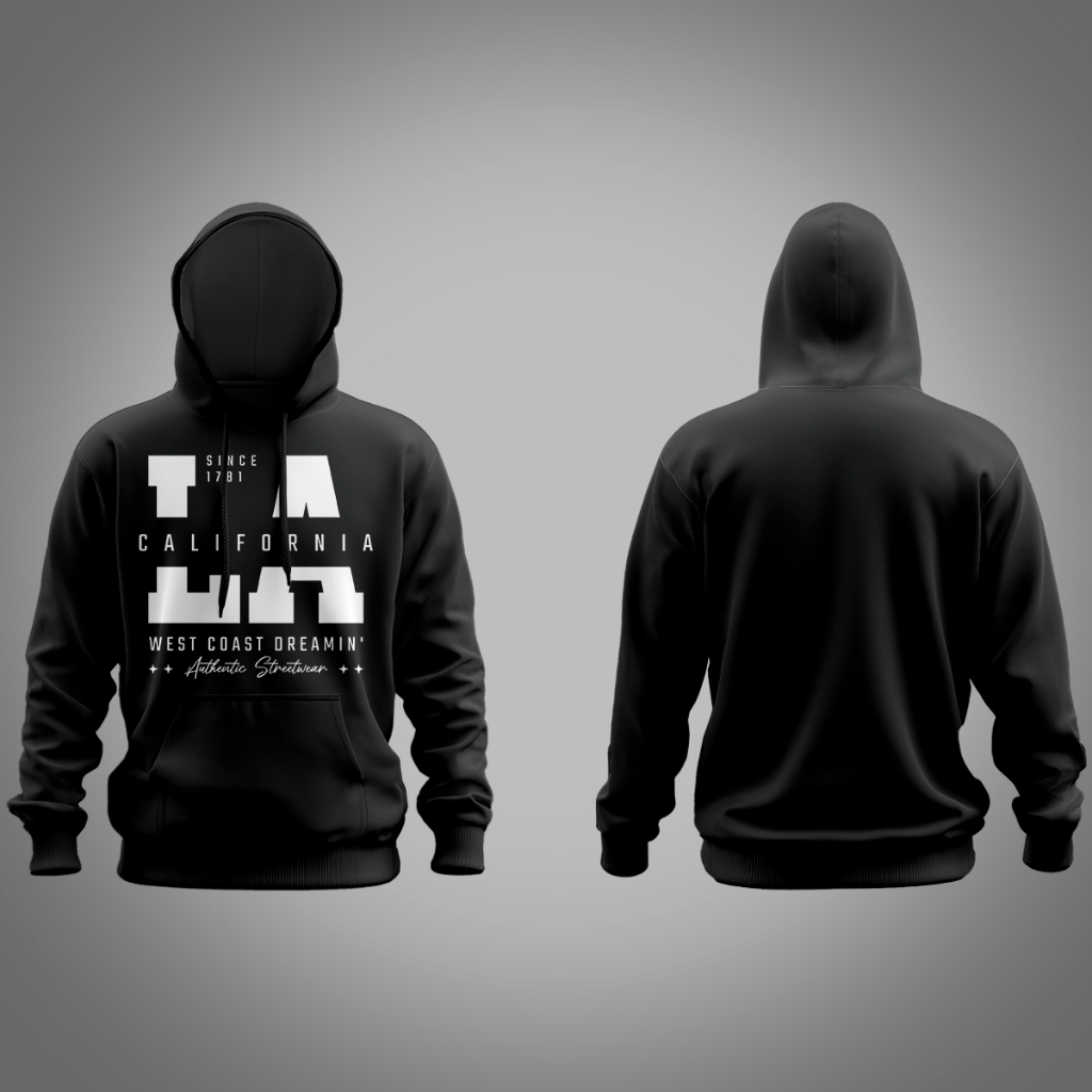 Blusa de Frio Canguru Moletom Los Angeles California West Coast Estiloso Streetwear Lançamento