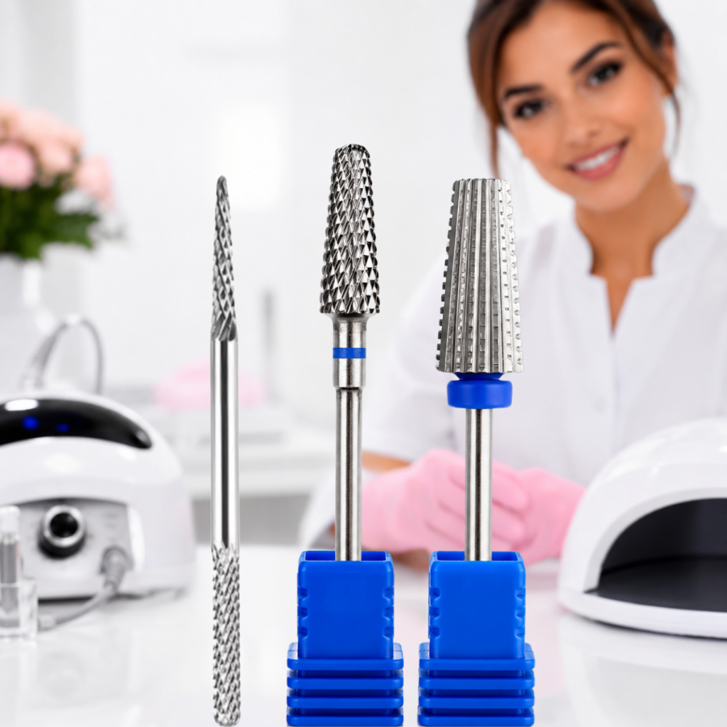 Kit 3 Brocas Tungstênio Profissional Remoção nivelamento curvatura c acabamento do gel cuticula freza de tungstenio