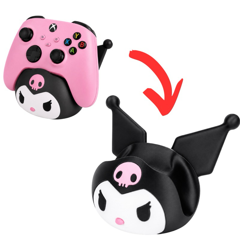 Suporte de Controle Kuromi Gamer Fofo Kawaii Geek PS5 PS4 Xbox Switch Pro Controller